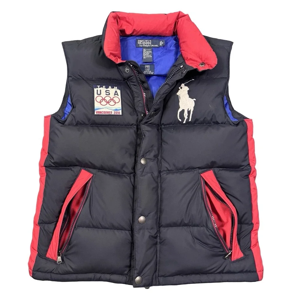 Polo Ralph Lauren Puffer Vest Mens Small Team USA Olympic Vancouver 2010 - Picture 3 of 7